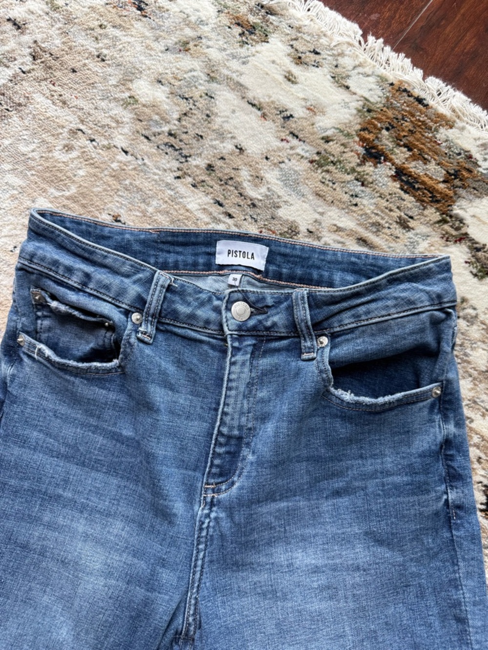 pistola Medium Wash High-Rise Slim Jeans